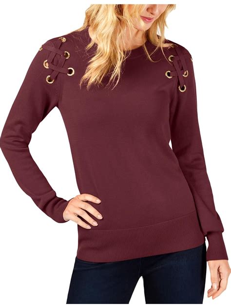 michael michael kors cotton white lace up sweatshirt|Michael Kors sweater women's.